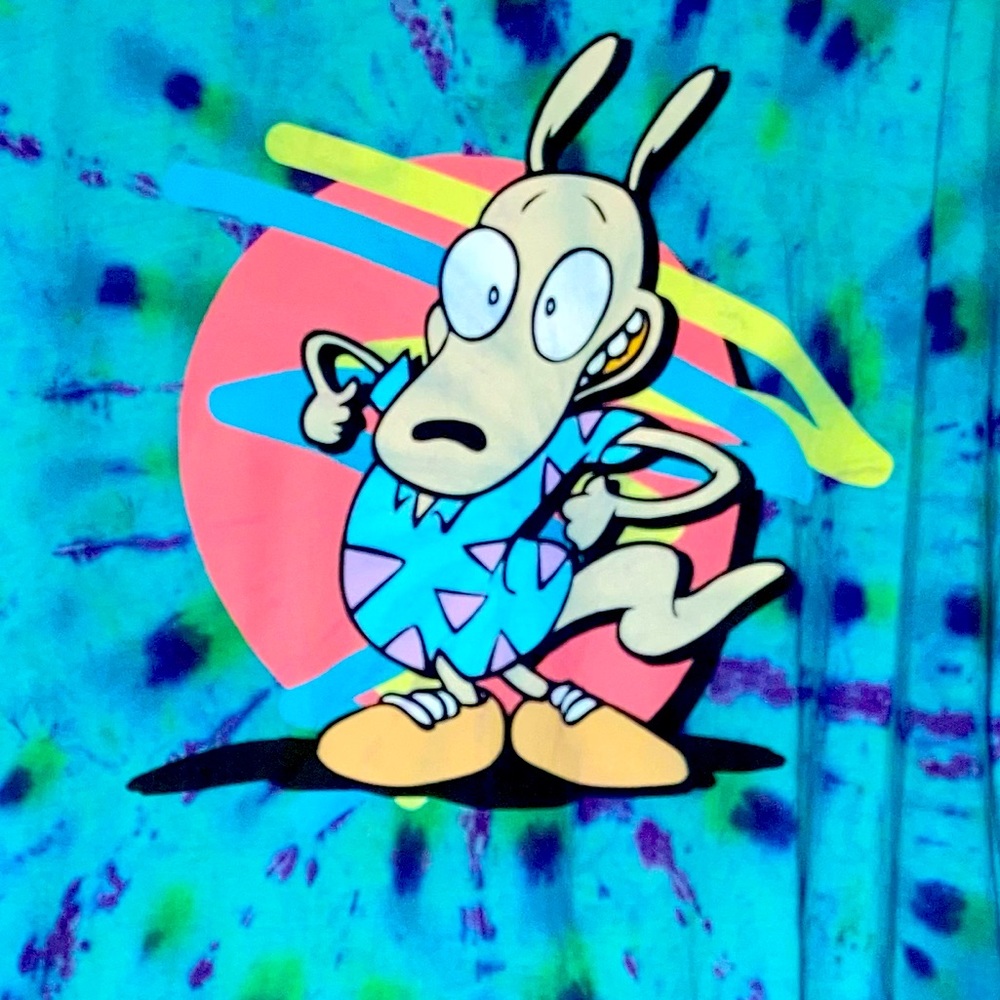 Rockos Modern life custom tie dye shirt